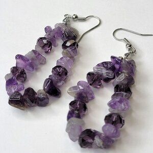 Amethyst hued Chip Light Earrings